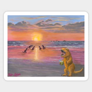 Sunset at the Beach Magnet